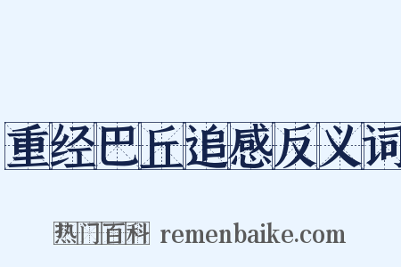 重经巴丘追感反义词是什么意思的图片